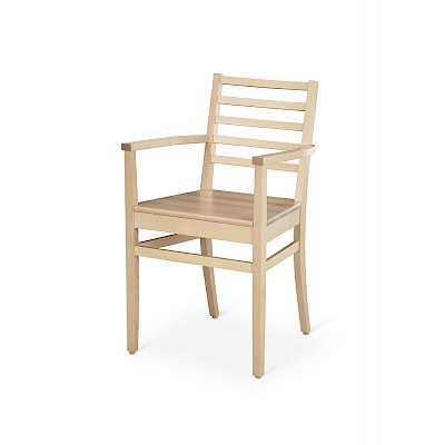 Alastek Allegro verhoilematon käsinojallinen koivutuoli