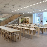 Alastek referenssi Myllyhaan koulu koulukalusteet, ruokailutilojen kalusteet