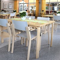 Alastek referenssi Turun lähimmäispalveluyhdistys julkitilakalusteet, ruokalakalusteet
